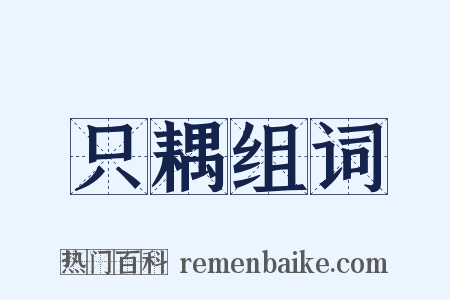 只耦组词是什么意思的图片